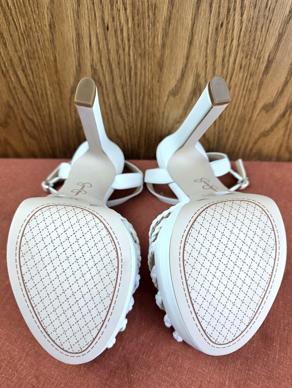 Jessica Simpson Basketweave Inaia Platform Heels, White - Picture 10 of 16